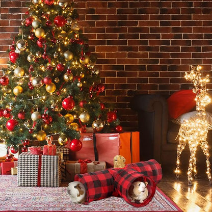 Rypet Guinea Pig Tunnels & Tubes Collapsible 3 Way Small Animals Hideaway Activity Tunnel Toys for Guinea Pig Chinchilla Ferret Hamster