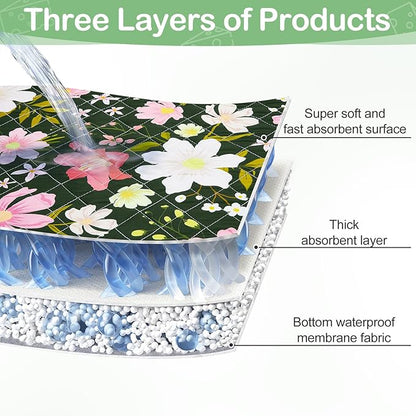 2 Pack Guinea Pig Bedding, Washable Guinea Pig Cage Liner Reusable Guinea Pig Mat Waterproof Guinea Pig Bedding for Cage, Super Absorbant Guinea Pig Pee Pads for Small Animals Hamster Rabbit Squirrel