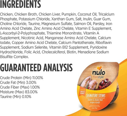 Nulo Freestyle Cat & Kitten Wet Cat Food Signature Stew, Premium All Natural Grain-Free Cat Food Topper with No Added Minerals or Preservatives and High Animal-Based Protein 12 Count (Pack of 1)