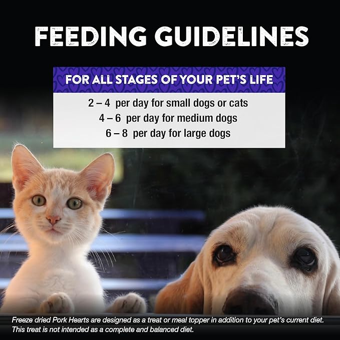 Northwest Naturals Raw Rewards Freeze-Dried Pork Heart Treats for Dogs and Cats - Bite-Sized Pieces - Healthy, 1 Ingredient, Human Grade Ingredients, All Natural, Made in USA, 10 Oz (Pack of 3)