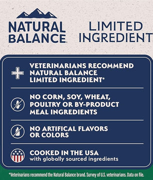 Natural Balance Limited Ingredient Adult Dry Dog Food with Healthy Grains, Lamb & Brown Rice Recipe, 12 Pound (Pack of 1)