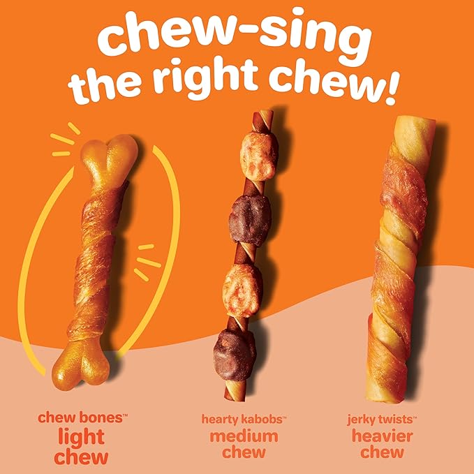 Hartz Oinkies Chew Bones with Real Chicken Breast, Rawhide Free Dog Treats, Highly Digestible Dog Chews, 25 Count