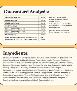 Golden Probiotic Dog Food Dry, Chicken, 4lb Bag, Allergy and Gut-Friendly Adult Kibble for Digestive Health with Cage-Free Chicken, 20 Plant Based Superfoods, Beef and Grain Free