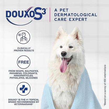 Douxo S3 Calm Shampoo, Contains 0.75% Ophytrium, Soothing, For Itchy, Irritated or Allergic Skin, For Dogs and Cats, 16.9 fl. oz. (500mL)