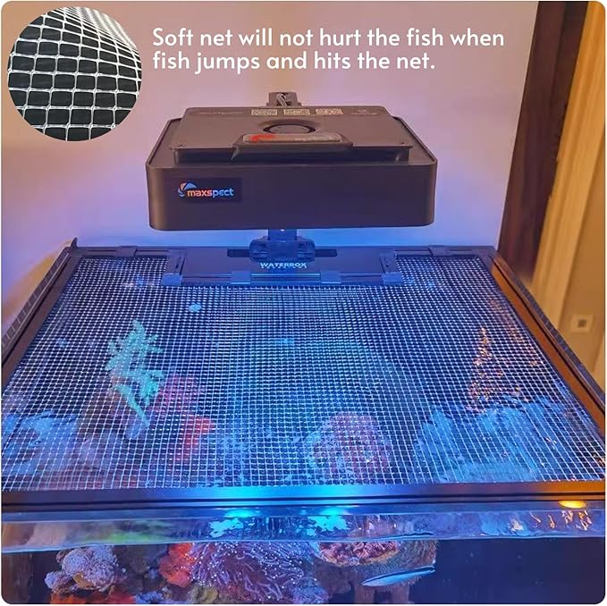 Clear Fish Tank mesh Netting Material Aquarium mesh lid Transparent Plastic Aquarium top Cover Screen Hood net(5.12 Feet X 3.37 Feet)