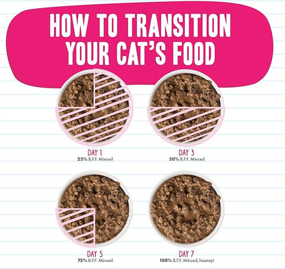 Weruva BFF Minced Natural Wet Cat Food, Tuna and Pumpkin Valentine in Gravy, 10oz Can, Pack of 12