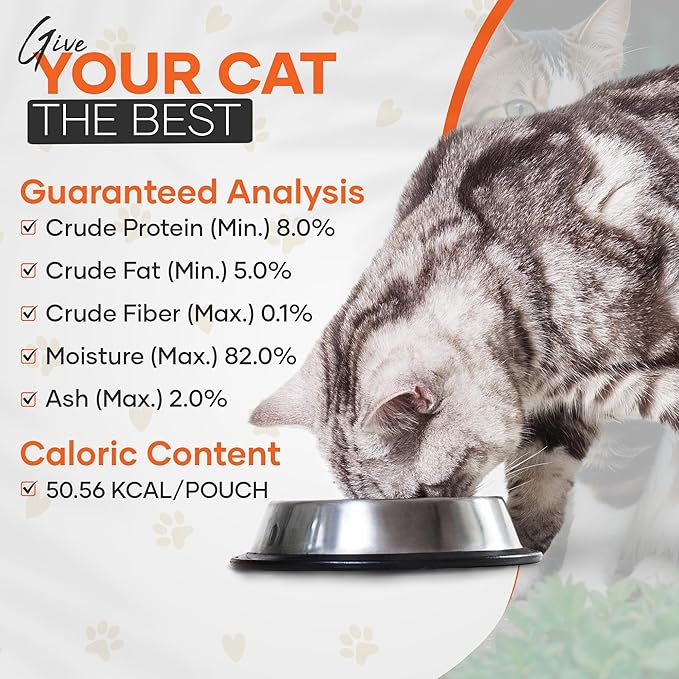 Chef Scoochie's Gourmet Wet Cat Food Variety Pack with Natural Poultry & Seafood Flavors - Tender Chunks in Gravy Cat, 16 Individual Pouches (3oz Each 8 Pouches of Each Flavor)