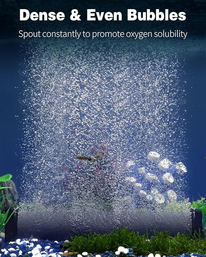 Pawfly Aquarium Air Stone 12 Inch Fish Tank Air Stone Bubbler Cylindrical Bubble Release Tool Oxygen Diffuser for Large Air Pump Fish Tank Outdoor Garden Ponds and DWC System