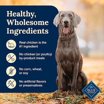 Blue Buffalo Delectables Natural Wet Dog Food Toppers, Tasty Chicken Cuts in Gravy, 3-oz. (24 Pouches)