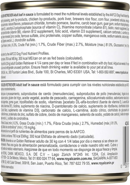 Royal Canin Golden Retriever Loaf in Sauce Canned Dog Food, 13.5 oz can (12-count)