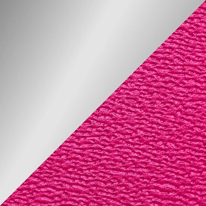 BRONZEDOG Leather Cat Collar with Removable Bells Non Breakaway Kitten QR Tag for Girl Boy (7" - 9" for Cats, Pink & Silver)