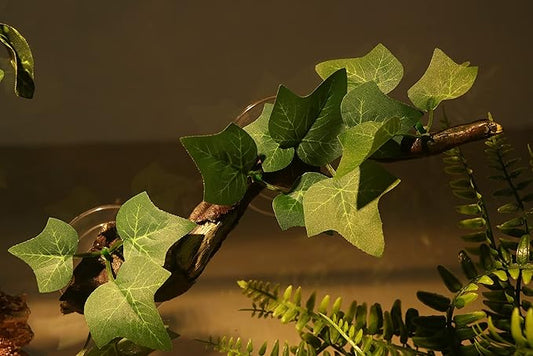 AQUA KT Reptile Corner Branch Terrarium Plant Decoration with Suction Cup for Amphibian Lizard Snake Climbing