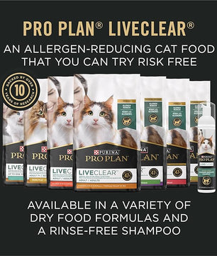 Purina Pro Plan LiveClear Dry cat Food for Kittens Cat Allergen Reducer Chicken and Rice Formula - 12.5 lb. Bag