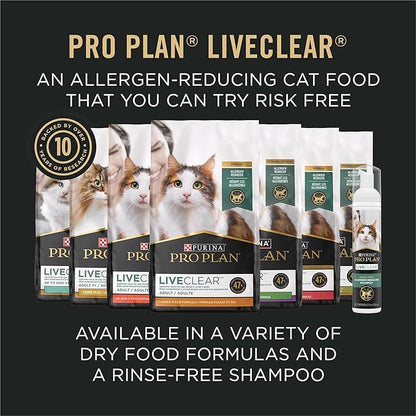 Purina Pro Plan LiveClear Dry cat Food for Kittens Cat Allergen Reducer Chicken and Rice Formula - 12.5 lb. Bag