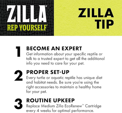 Zilla EcoRenew Filter Cartridges Aquatic Reptile Internal Filter with SmartClean Technology 20G, 3-Pack