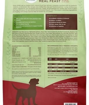 Nature's Logic Grain-Free Dry Dog Food - All-Natural, High Protein, No Synthetic Vitamins/Minerals - Gluten Free - Supports Healthy Digestion - All Breeds & Ages - Beef Meal Feast, 25lbs