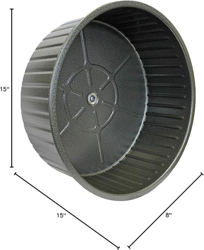 15" Chin-Sprint : All-Metal Durable, Fast Exercise Wheel - for Chinchillas, Prairie Dogs, Rats, Degus, Hedgehogs, Opossums & Other Small Pets (Black)