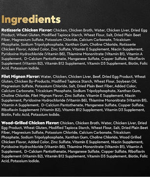 Cesar Filets in Gravy Wet Dog Food Filet Mignon Flavor, Rotisserie Chicken Flavor, and Wood-Grilled Chicken Flavor Variety Pack, 1.76 oz. Mini-Pouches (40 Count, Pack of 1)