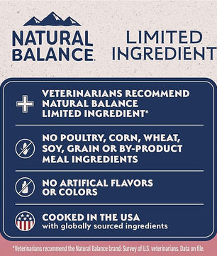Natural Balance Limited Ingredient Adult Dry Dog Food with Healthy Grains, Salmon & Brown Rice Recipe, 12 Pound (Pack of 1)