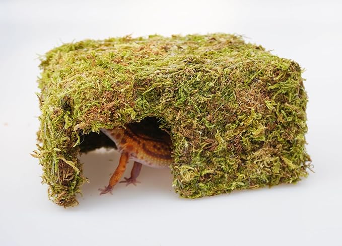 Leopard Gecko Tank Accessories, Cute Reptile Hideout Cave, Essential Tank Terrarium Habitat Decor, Adjustable Toys Supplies