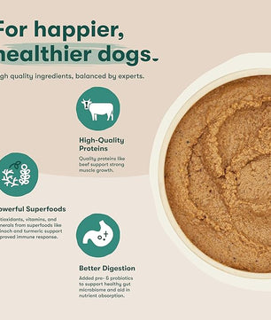 Jinx Premium Wet Dog Food Cans - Beef Pate - Grain-Free Canned Dog Food Pate & Topper with Real Ingredients & No Fillers - All Life Stages, Breeds & Sizes - 12-Pack, 13 Oz