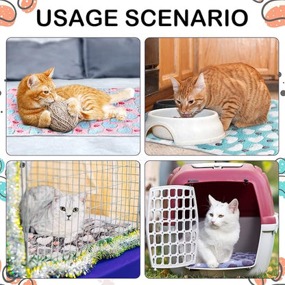 Tudomro 8 Pcs Guinea Pig Bedding Cage Liners Bulk Blankets Small Animal Flannel Throw Bedding Waterproof Absorbent Reusable Pet Pee Sleep Mat Pad Cover for Hamster Ferret(Heart,47 x 24 Inch)