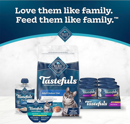 Blue Buffalo Tastefuls Wet Cat Food Paté, Made with Natural Ingredients, Beef Entrée, 5.5-oz Cans (24 Count)