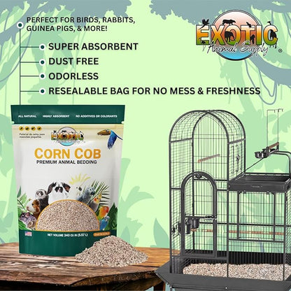 Natural Corn Cob Bedding, Corn Cob Litter, Dust-Free, Birds and Small Animals, ~10 lbs (690 CU in)