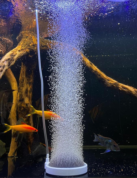 Aquarium Air Stone Fish Tank Bubbler Small Nano Air Bubble Stone Super-High Dissolved Oxygen Diffuser Makes Super Tiny Bubbles 2 Inch (No Air Pumps and Air Tube)