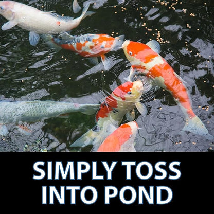 CrystalClear Staple Pond Fish Food for Healthy Koi & Goldfish, Protein Packed Floating Pellets for Summer Nutrition, Easy Digestion, 40 Pound Bucket
