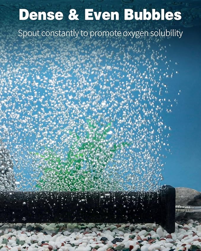 Pawfly Aquarium Air Stone 12 Inch Fish Tank Air Stone Bubbler Cylindrical Bubble Release Tool Oxygen Diffuser for Large Fish Tank Air Pump Outdoor Garden Pond and DWC System, 2 Pack