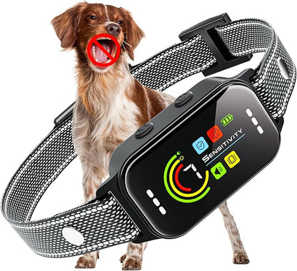 JEUJE Dog Bark Collar,Bark Collar for Large Medium Small Dogs,Anti Barking Training Collar with 7-Level Sensitivity + 5 Safety Modes Humane Training System