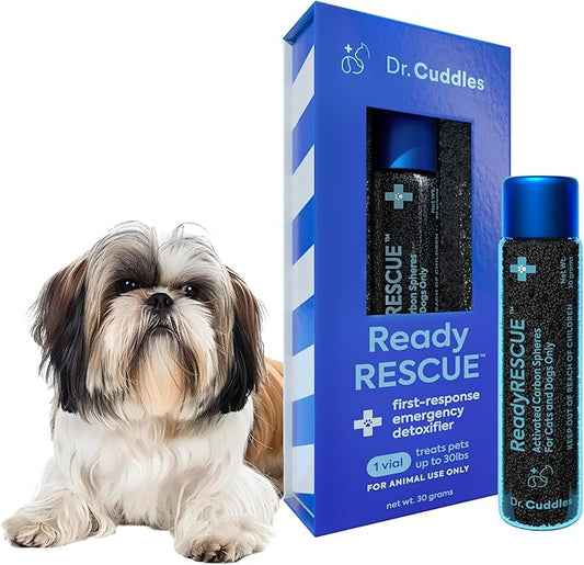 ReadyRESCUE - Dog First Aid Kit Essential - Activated Charcoal Detox for Dogs, Cats, Pets - Animal First Aid Kit - Dog Medical Emergency Kit - Dog Travel Essentials - 30g (1 Vial of 30g)