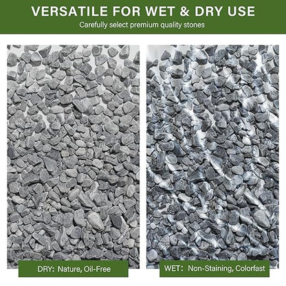 NUPICK 12 lbs Pebbles for Indoor Plants, 3/8 Inch Pea Gravel for Fish Tank, Decorative Rocks for Succulent, Natural River Stones for Vases, Cactus, Landscaping, Bird Bath, Aquarium, Grey