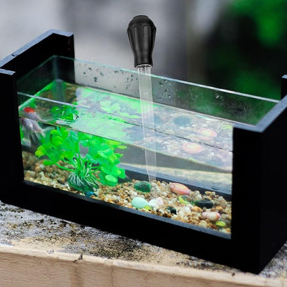 Coral Feeder SPS HPS Feeder with Extension Tube, Aquarium Long Syringe Dropper Pipette Turkey Baster for Marine Fish Feeding (Black/Extendable)