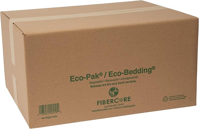 ECO BEDDING FiberCore, Dust Free Paper Bedding for Small Pets and Birds, 10 lb. Natural (expands to 250L)