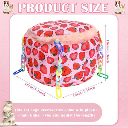 Maitys 2 Pcs Hanging Rat Hammock Guinea Pig Bedding Soft Warm Ferret Cage Accessories Small Animal Play Sleep Bed for Sugar Glider Hamster Chinchilla Mice Squirrel