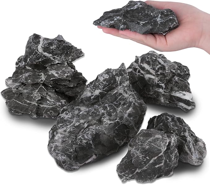 Natural Seiryu Dragon Stone - 20 Pound Aquarium Landscape Rock for Fish Tank Decorative Stones, Reptiles and Amphibians, 3-9 Inch Aquarium Decoration