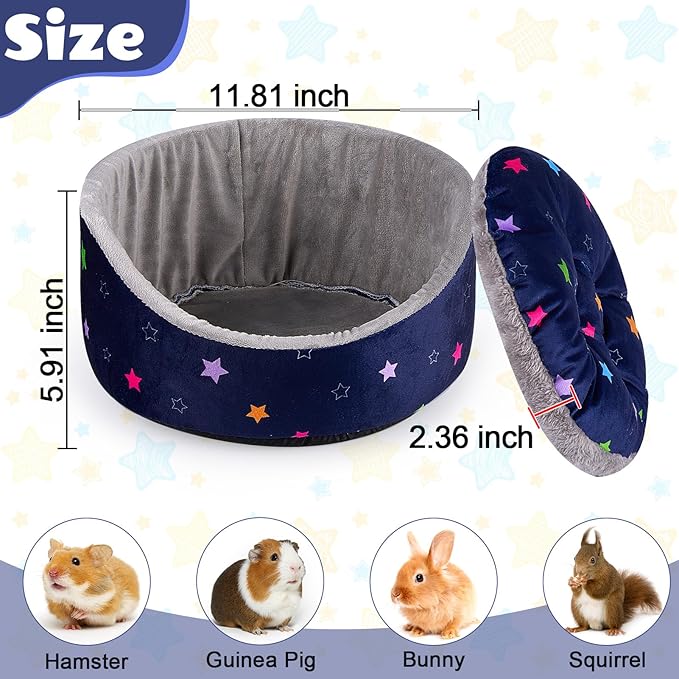 Glittme Soft Rabbit & Guinea Pig Bed - Thick Removable Mat, Machine Washable, Cozy Cuddler Cup Bed for Guinea Pig, Rabbit, Ferret