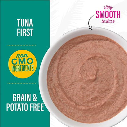 Tiki Pets Tiki Cat Velvet Mousse Grain-Free Wet Food with a Silky-Smooth Texture for Adult Cats & Kittens, 2.8oz, 12pk, Tuna & Chicken, 48005