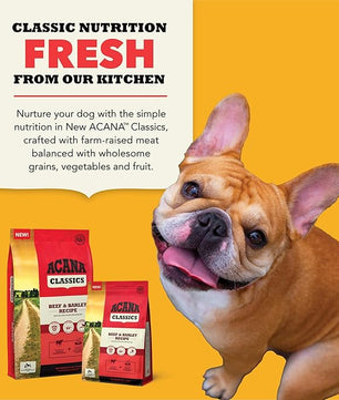 ACANA Classics Dry Dog Food Beef and Barley Recipe 22.5lb Bag