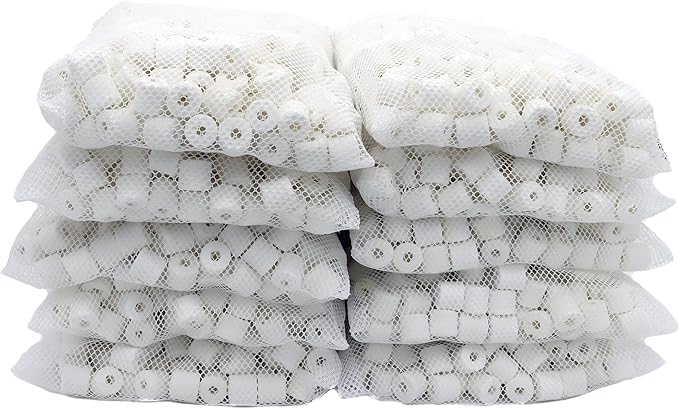 JIHAQUA Aquarium Bio Ceramic Rings 10 lbs Filter Media for Pond Fish Tank Canister Filter