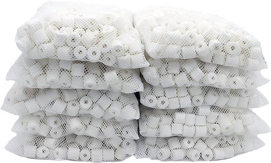 JIHAQUA Aquarium Bio Ceramic Rings 10 lbs Filter Media for Pond Fish Tank Canister Filter