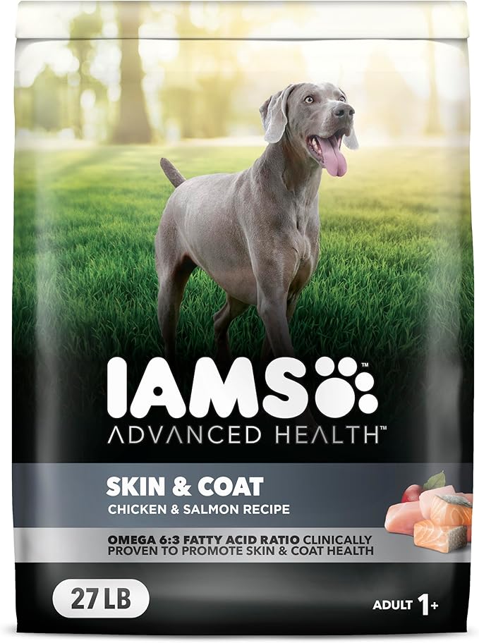 IAMS Advanced Health Skin & Coat Adult Dry Dog Food Chicken and Salmon Recipe, 27 lb. Bag