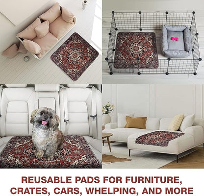 Washable Pee Pads for Dogs - Super Absorbent Reusable Puppy Training Pads - 100% Waterproof, Leak-Proof & Non-Slip Whelping Pads for Pet Housebreaking