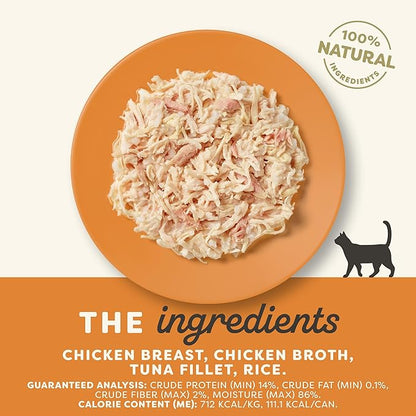 Applaws Natural Wet Canned Cat Food, Limited and Natural Ingredients, High Protein with No Artificial Additives, Chicken Breast & Tuna Fillet in Broth (24 x 5.5oz Cans)