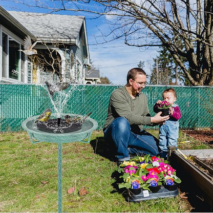 Metal Bird Bath for Outside, 36.2" Height Birdbath Bowl Standing Bird Feeders for Outdoors with 4 Prongs Base Stake, Freestanding Birdfeeders for Garden Yard Lawn Decor (Retro Green)