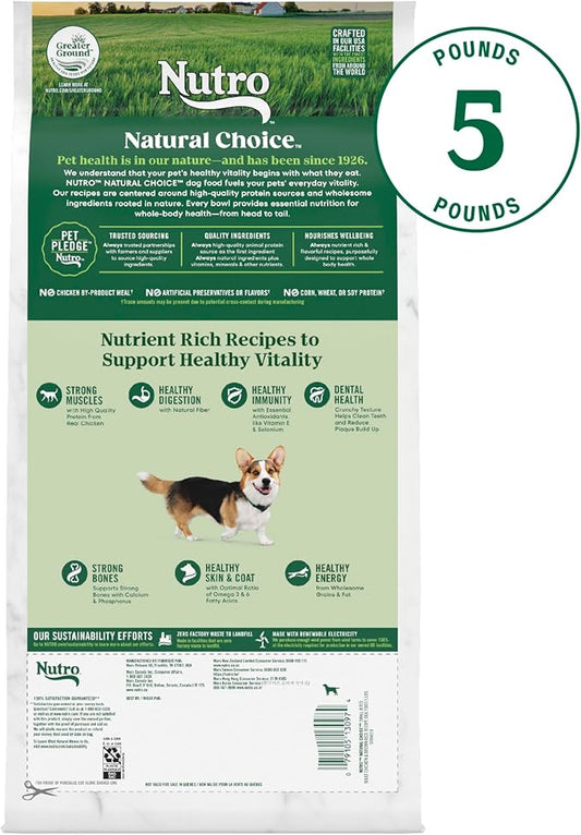 Nutro Natural Choice Small Bites Adult Dry Dog Food, Chicken and Brown Rice Recipe, 5 lbs.