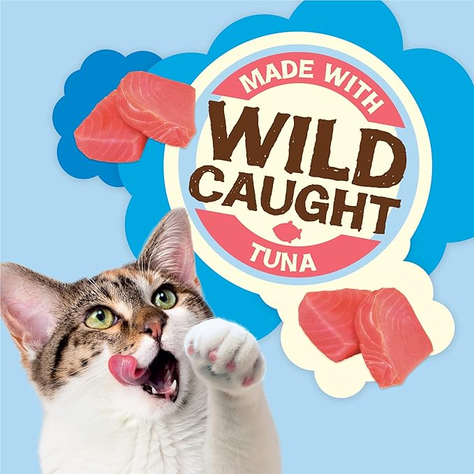 Purina Friskies Natural Cat Treats, Party Mix Natural Yums With Wild Tuna - (Pack of 6) 6 oz. Pouches