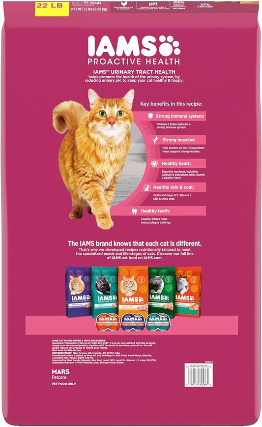 IAMS Proactive Health Adult Urinary Tract Healthy Dry Cat Food with Chicken, 22 lb. Bag